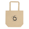 An astronomical study of Rosette Nebula dust lanes rendered in fine, organic hatching on a tote bag. Shown on the Bone (Oyster) colorway.