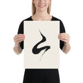 An ascending crane ink painting with a single wet-to-dry brushstroke on an art print. 12″×16″ size.