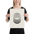 A sequence of eight concentric ellipses progressively flattened and rotated, printed on an art print. 12″×16″ size.