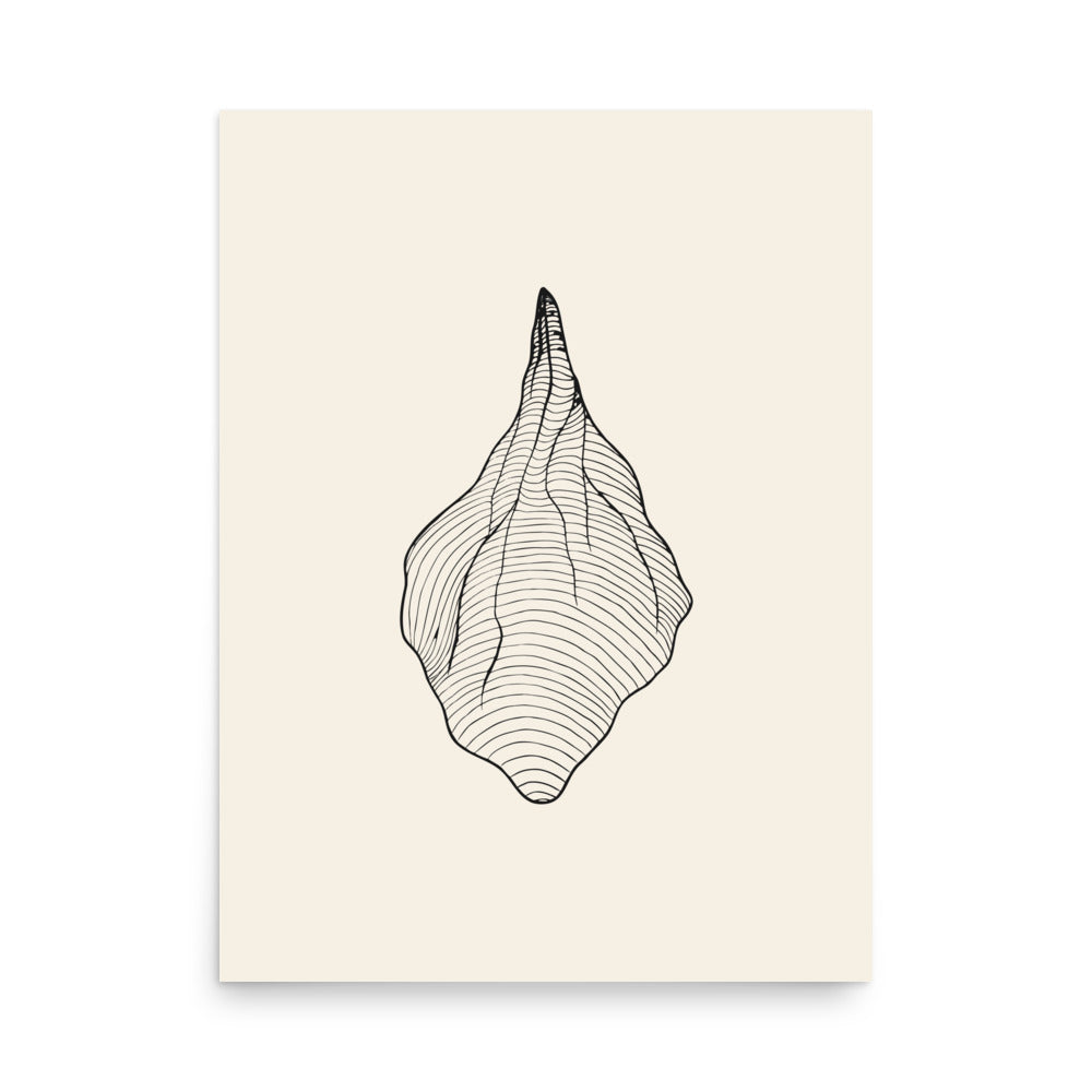 A micro-fine black line art design showing the concentric contours and crevasse lines of a hanging glacier on an art print. 18″×24″ size.